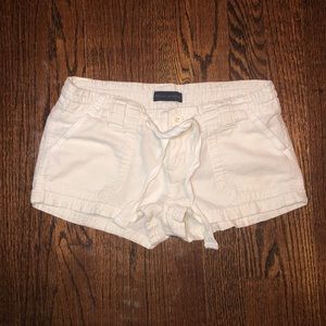 Linen White Shorts